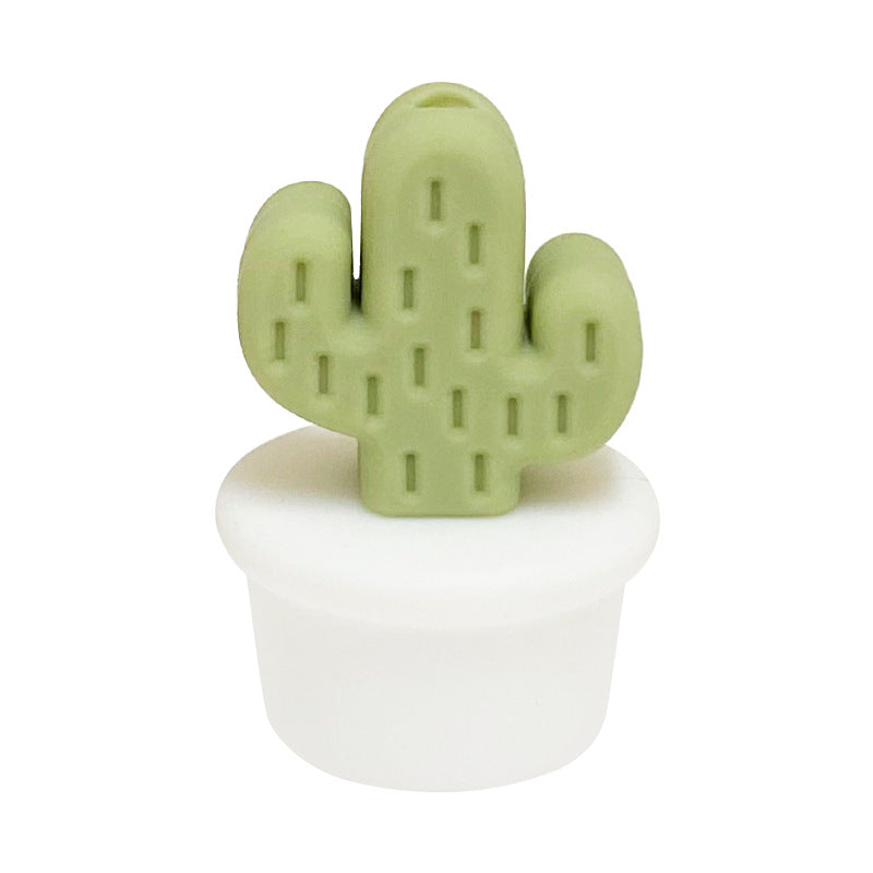 Wholesale of 10PCS Mini Cactus Silicone Beads